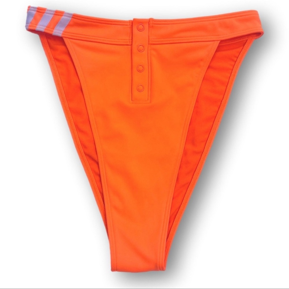 NWT Adidas x Ivy Park Beyonce High Cut Sorang Orange Snap Bikini Bottom